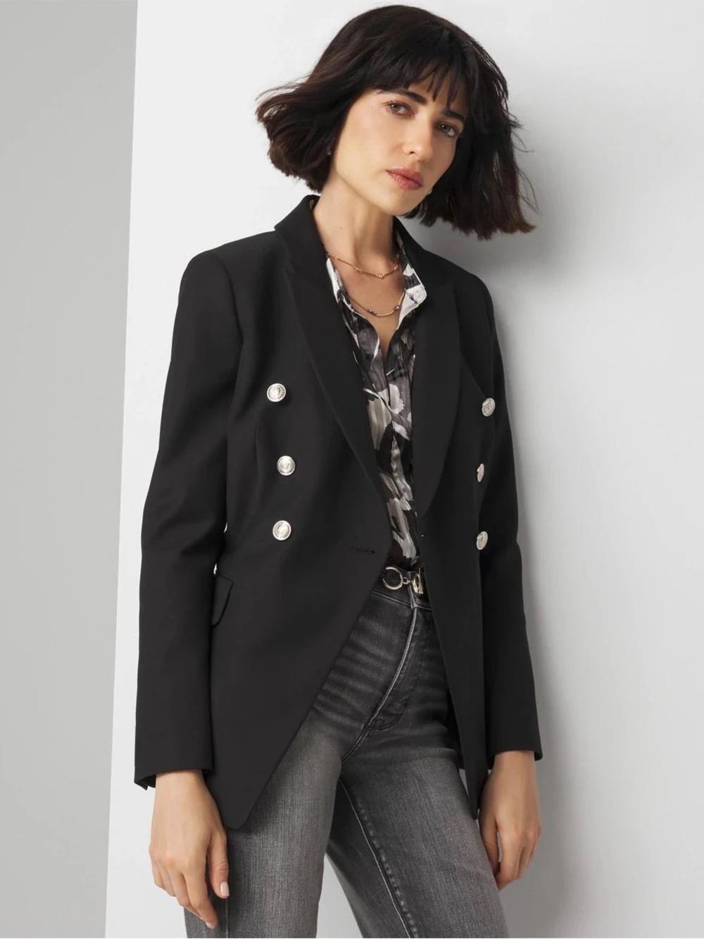 WHBM® Studio Blazer
Double-Breasted Black Women's Blazer 14 NWOT
